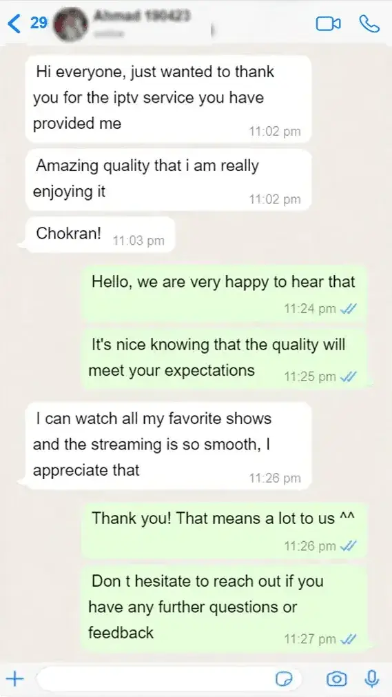 Customer conversation with support, screenshot 2